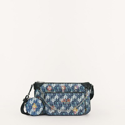 Women's Furla Animal Crossing Crossbody Bags Blue Black | 6180-TIVPH