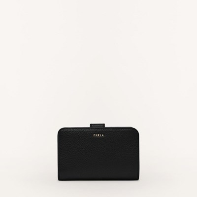 Women's Furla Babylon Bifold Wallets Black | 0647-WNPGO