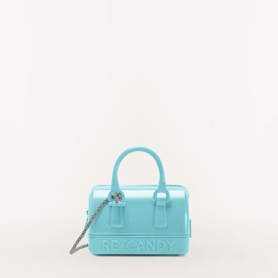 Women's Furla Candy Handbags Blue | 1928-JPMTD