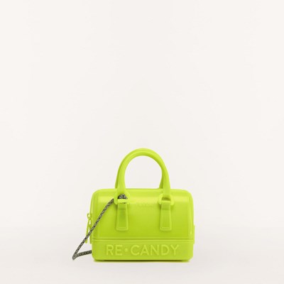 Women's Furla Candy Handbags Yellow | 5870-ASTKZ