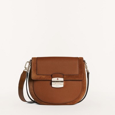 Women's Furla Club 2 Crossbody Bags Brown | 0895-LUFXT