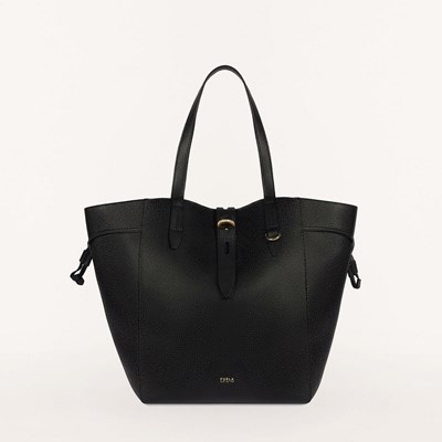 Women's Furla Net Handbags Black | 2901-CQJAR