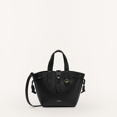 Women's Furla Net Handbags Black | 5609-UIBMF