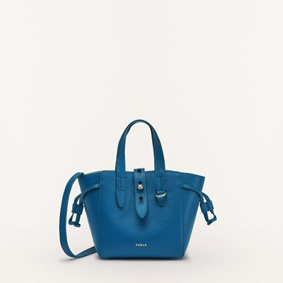 Women's Furla Net Handbags Blue | 4759-XPZUY