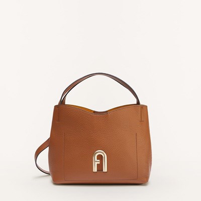 Women's Furla Primula Handbags Brown | 1938-MSUBQ