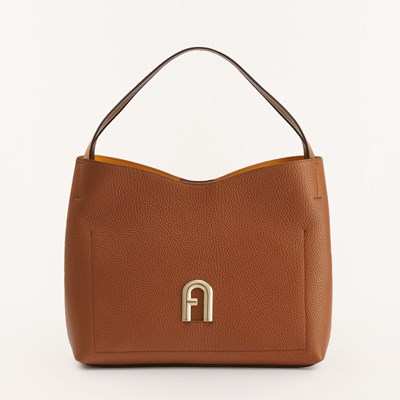 Women's Furla Primula Handbags Brown | 3812-OMNJH