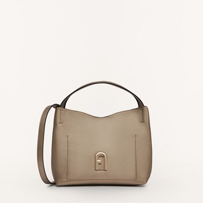 Women's Furla Primula Handbags Grey Brown | 1689-BRHMC