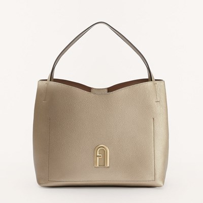 Women's Furla Primula Handbags Grey Brown | 4201-XNZRT