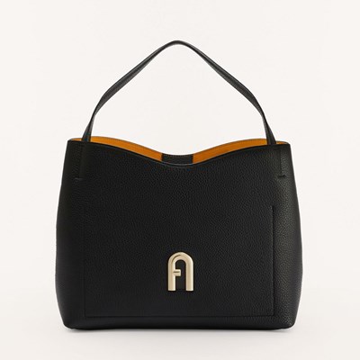 Women's Furla Primula Hobo Bags Black | 4605-AEWHJ