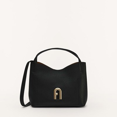 Women's Furla Primula Hobo Bags Black | 6158-YTUCW