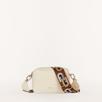 Women's Furla Real Crossbody Bags Beige | 6381-LFXPC