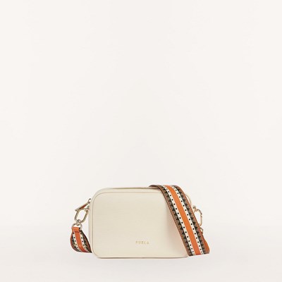 Women's Furla Real Crossbody Bags Beige Orange | 8452-GKUOT