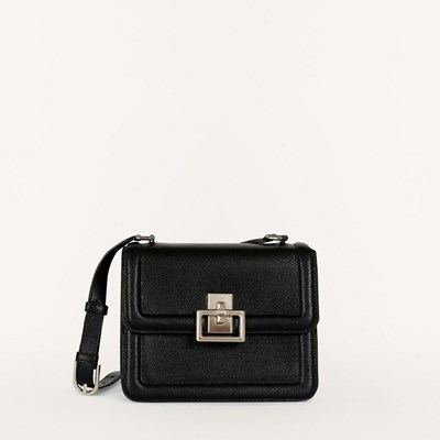 Women's Furla Villa Crossbody Bags Black | 1068-LHNIA