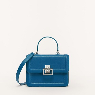 Women's Furla Villa Handbags Blue | 9802-WSGVJ