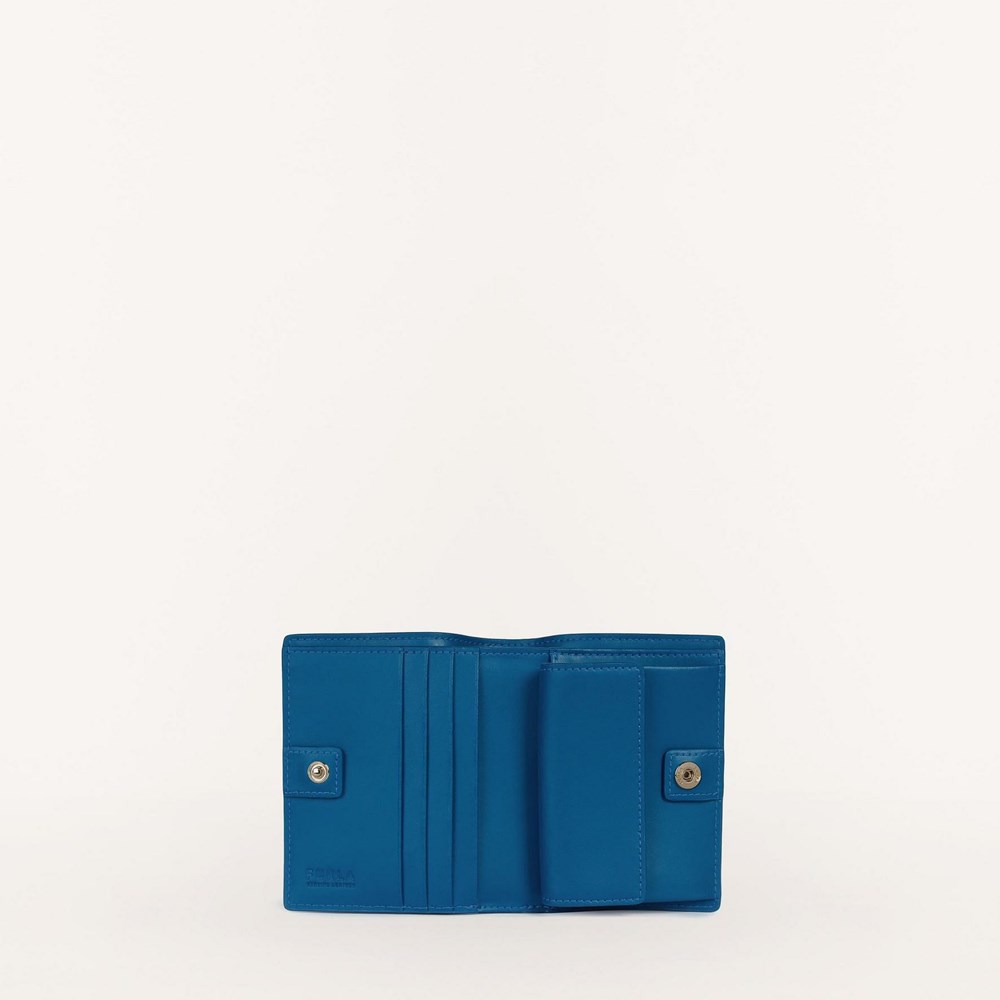 Women's Furla 1927 Bifold Wallets Blue | 3512-GZRMH