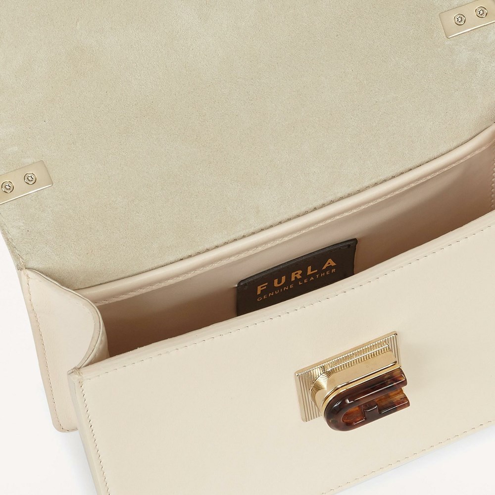 Women's Furla 1927 Crossbody Bags Beige | 5248-ZTRBU