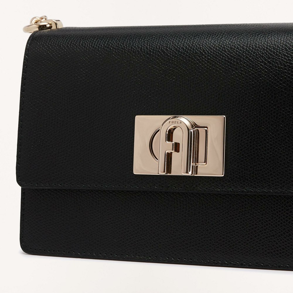 Women's Furla 1927 Crossbody Bags Black | 6023-TBHZR