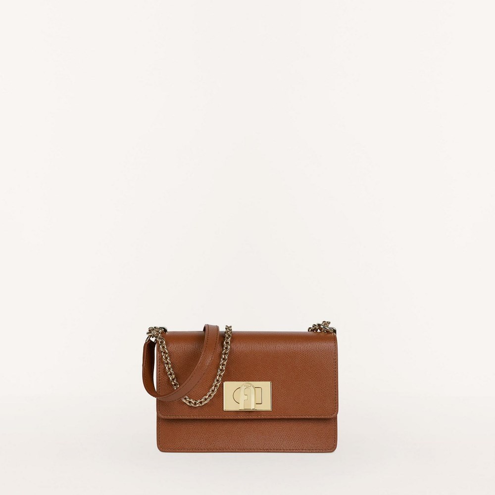 Women's Furla 1927 Crossbody Bags Brown | 2039-WCLRM