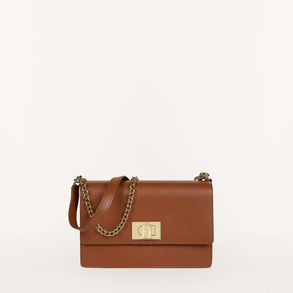 Women's Furla 1927 Crossbody Bags Brown | 8126-MJQGW