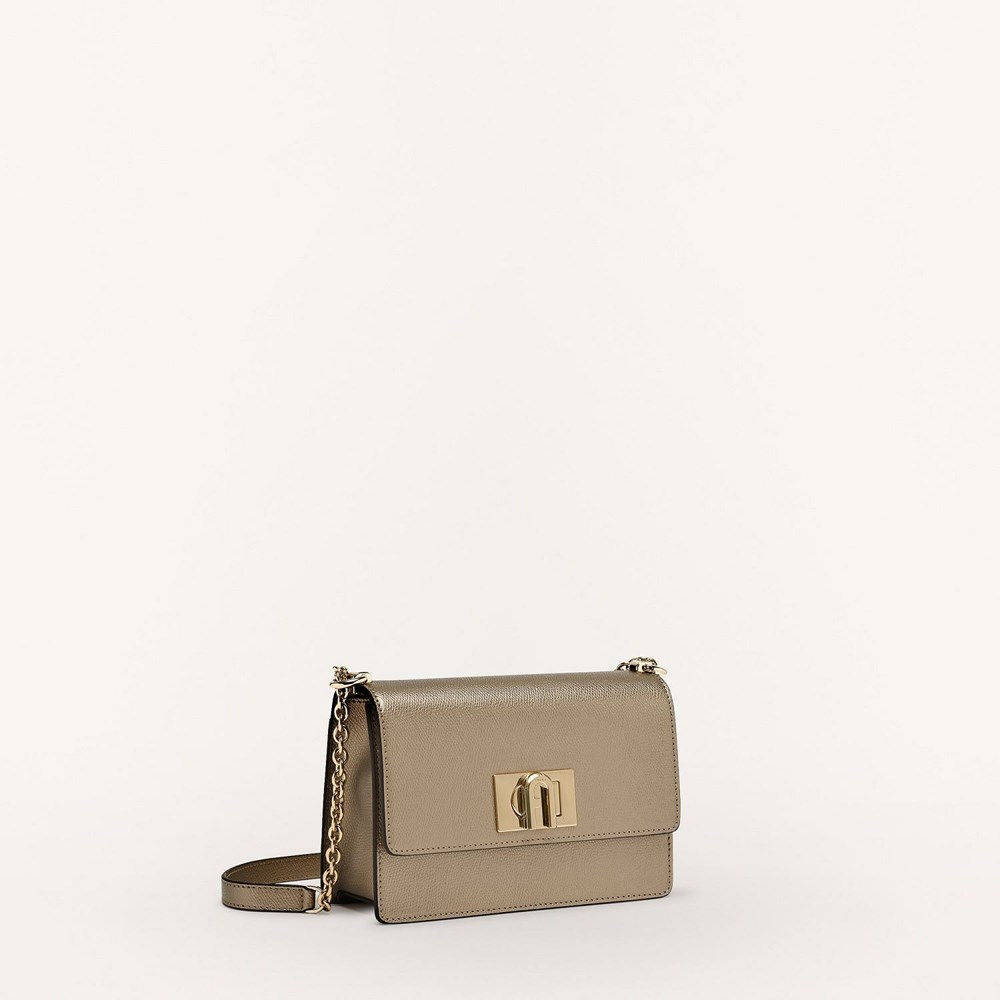 Women's Furla 1927 Crossbody Bags Grey Brown | 7236-SEBQP