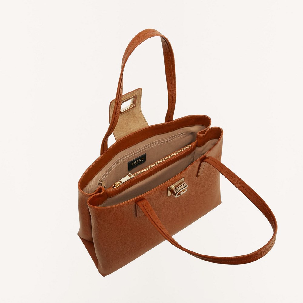 Women's Furla 1927 Handbags Brown | 1630-FXPTA