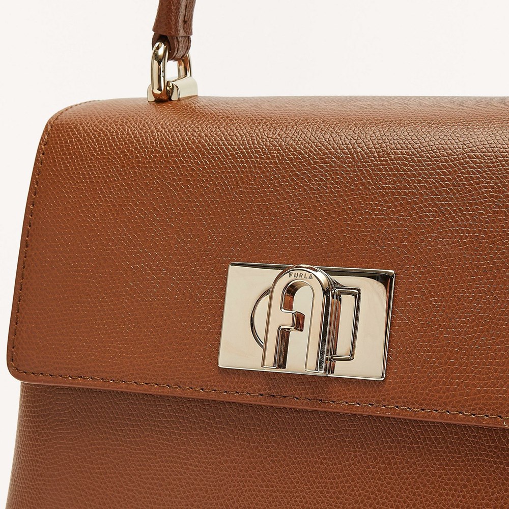 Women's Furla 1927 Handbags Brown | 8023-ZBTPA