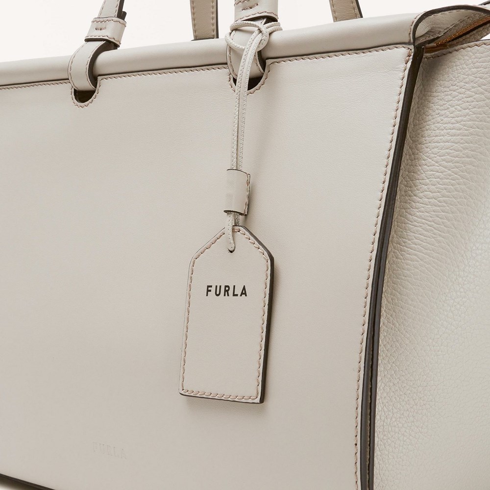 Women's Furla Archive Series 01 Handbags Beige | 3596-IVQER