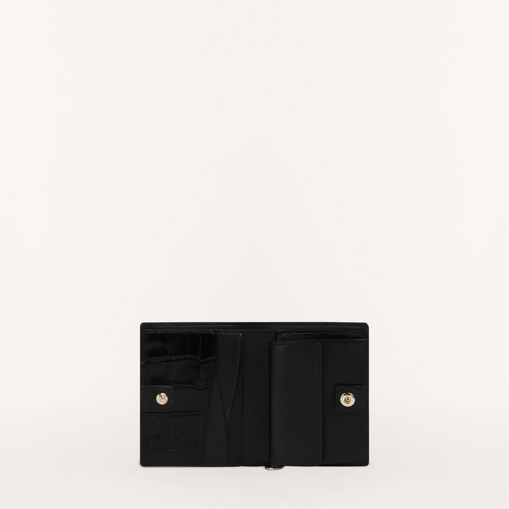 Women's Furla Armonia Triold Wallets Black | 2019-PEFRK