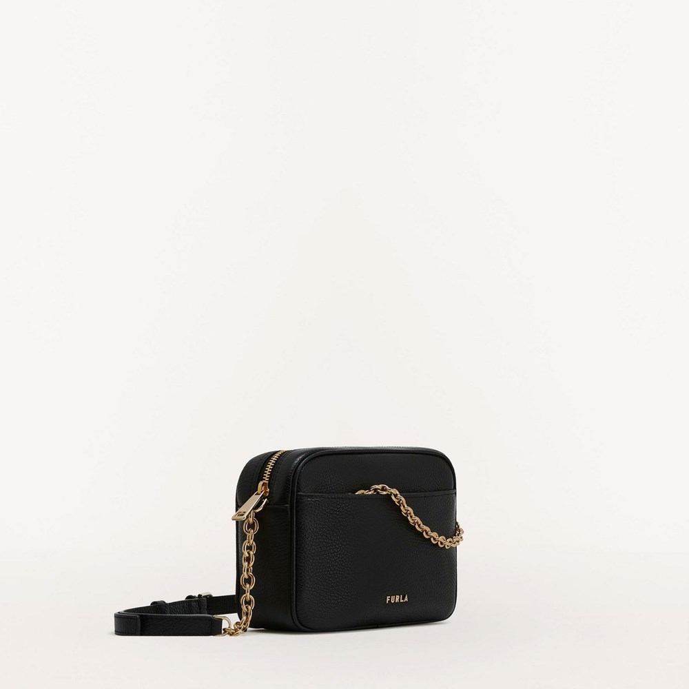 Women's Furla Aster Crossbody Bags Black | 2756-VYTXR