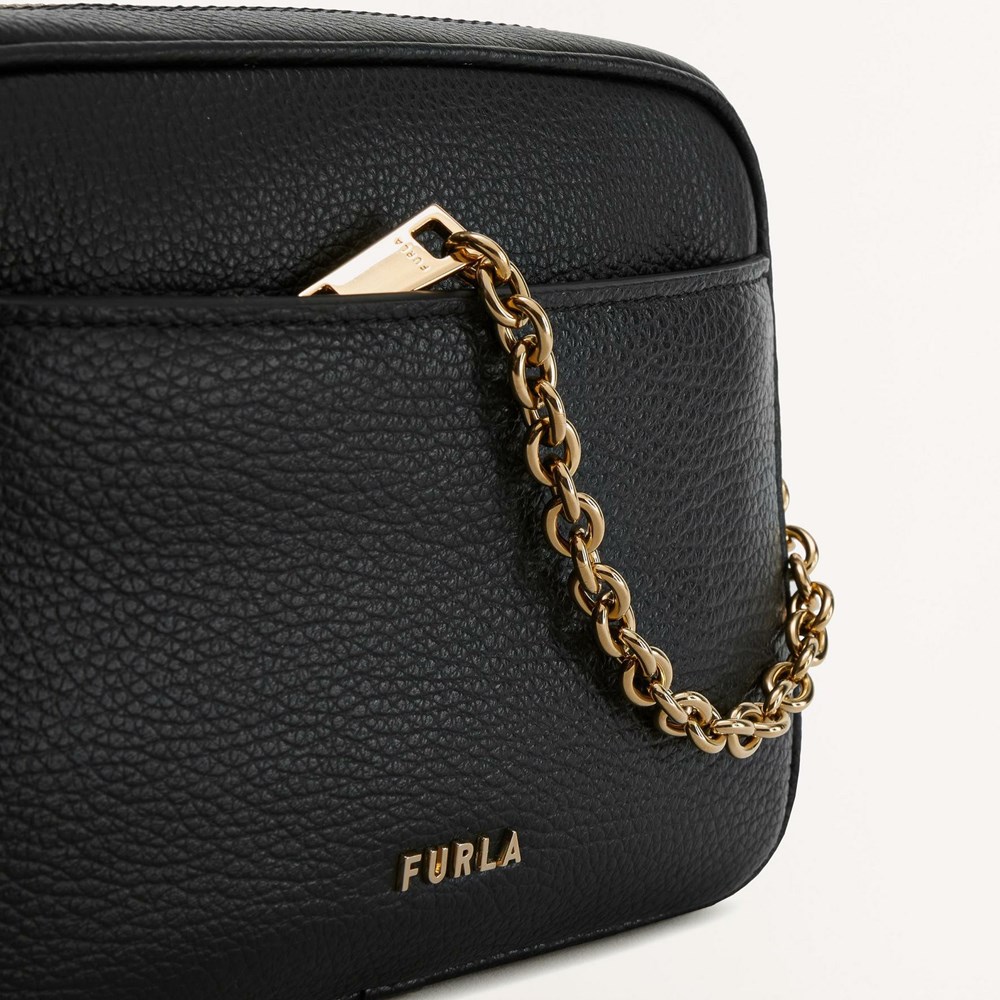 Women's Furla Aster Crossbody Bags Black | 2756-VYTXR