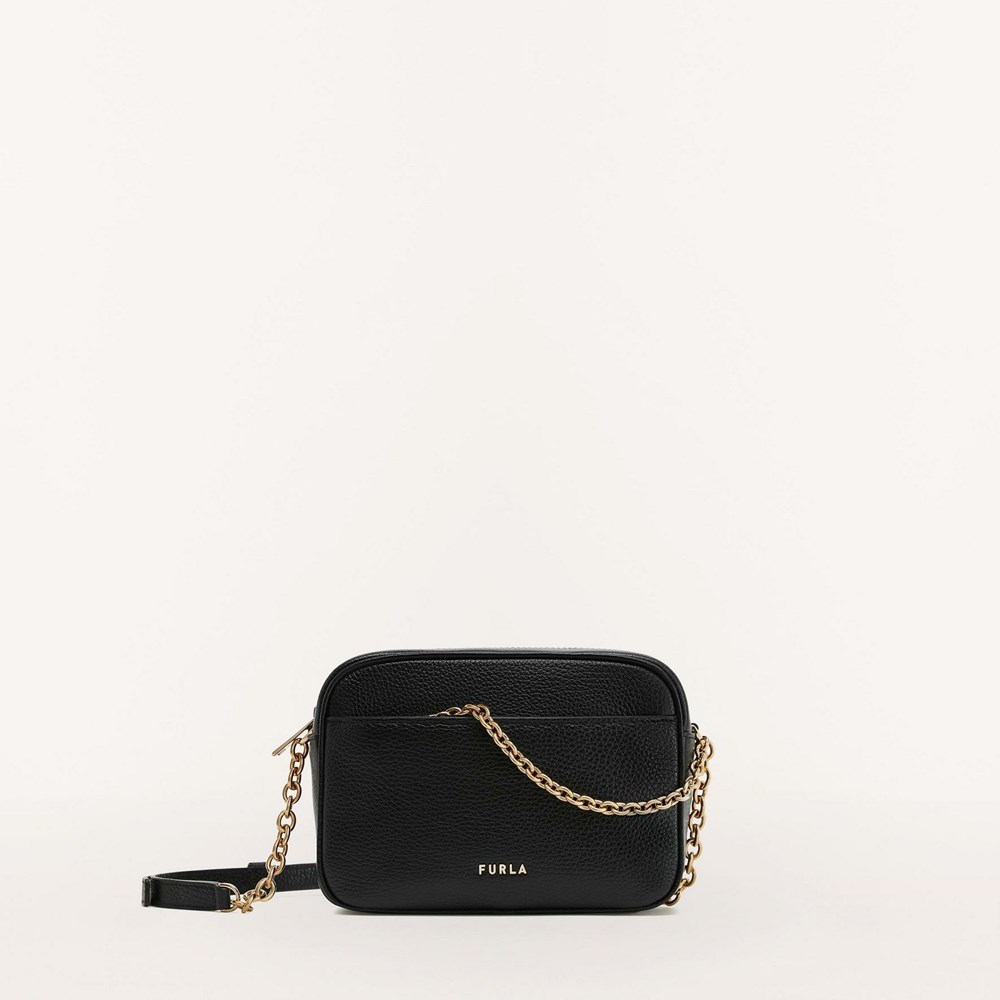 Women\'s Furla Aster Crossbody Bags Black | 2756-VYTXR