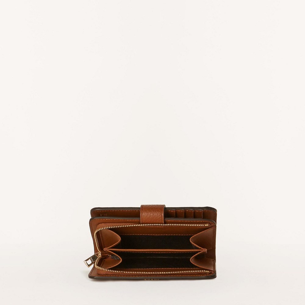 Women's Furla Babylon Bifold Wallets Brown | 6321-YSXTF