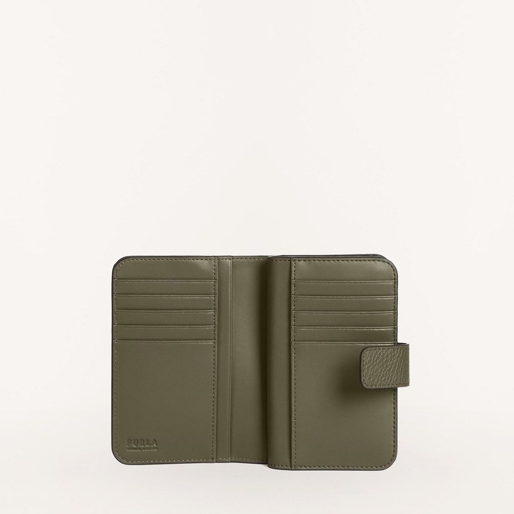 Women's Furla Babylon Bifold Wallets Green | 4691-HZEXW