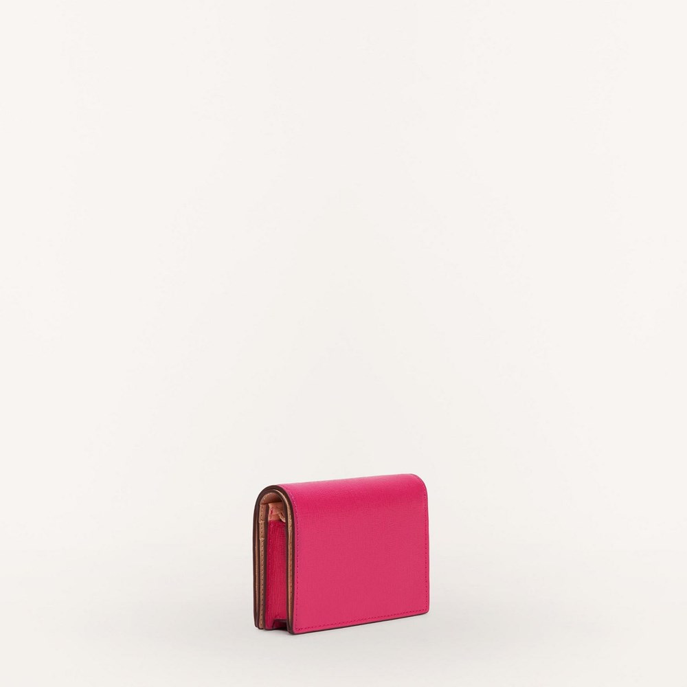 Women's Furla Babylon Bifold Wallets Red Pink | 6970-EHNXA