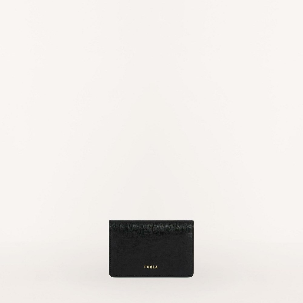 Women\'s Furla Babylon Card Holders Black | 5294-OQZMH