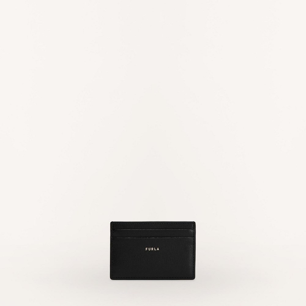 Women\'s Furla Babylon Card Holders Black | 8903-MATWS