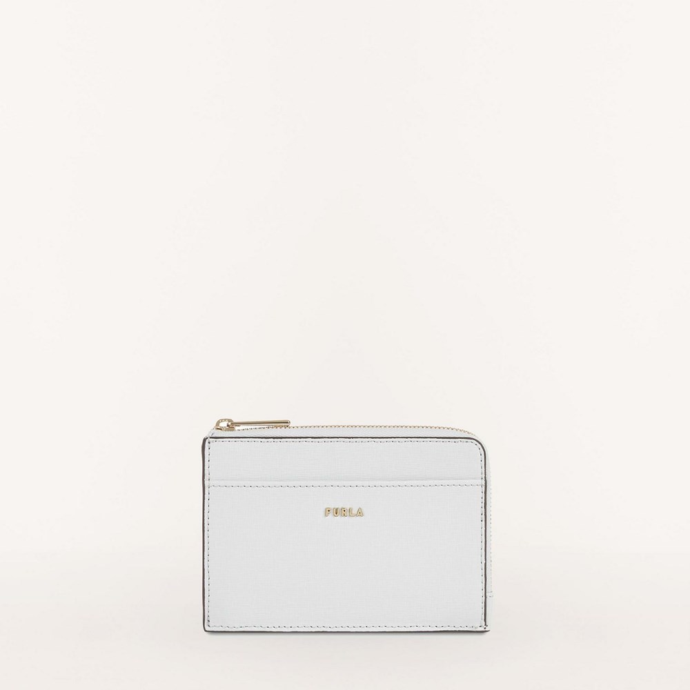 Women\'s Furla Babylon Card Holders Grey White | 4639-MNPDS