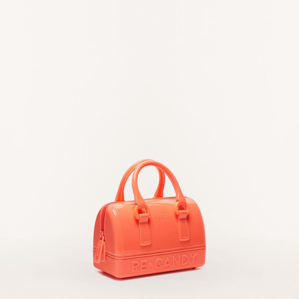 Women's Furla Candy Handbags Orange | 2103-QHNKG