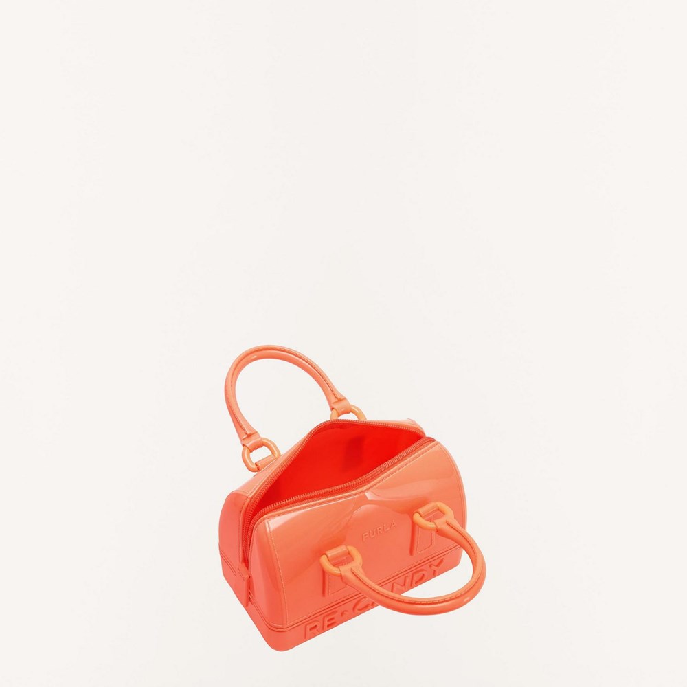 Women's Furla Candy Handbags Orange | 2103-QHNKG