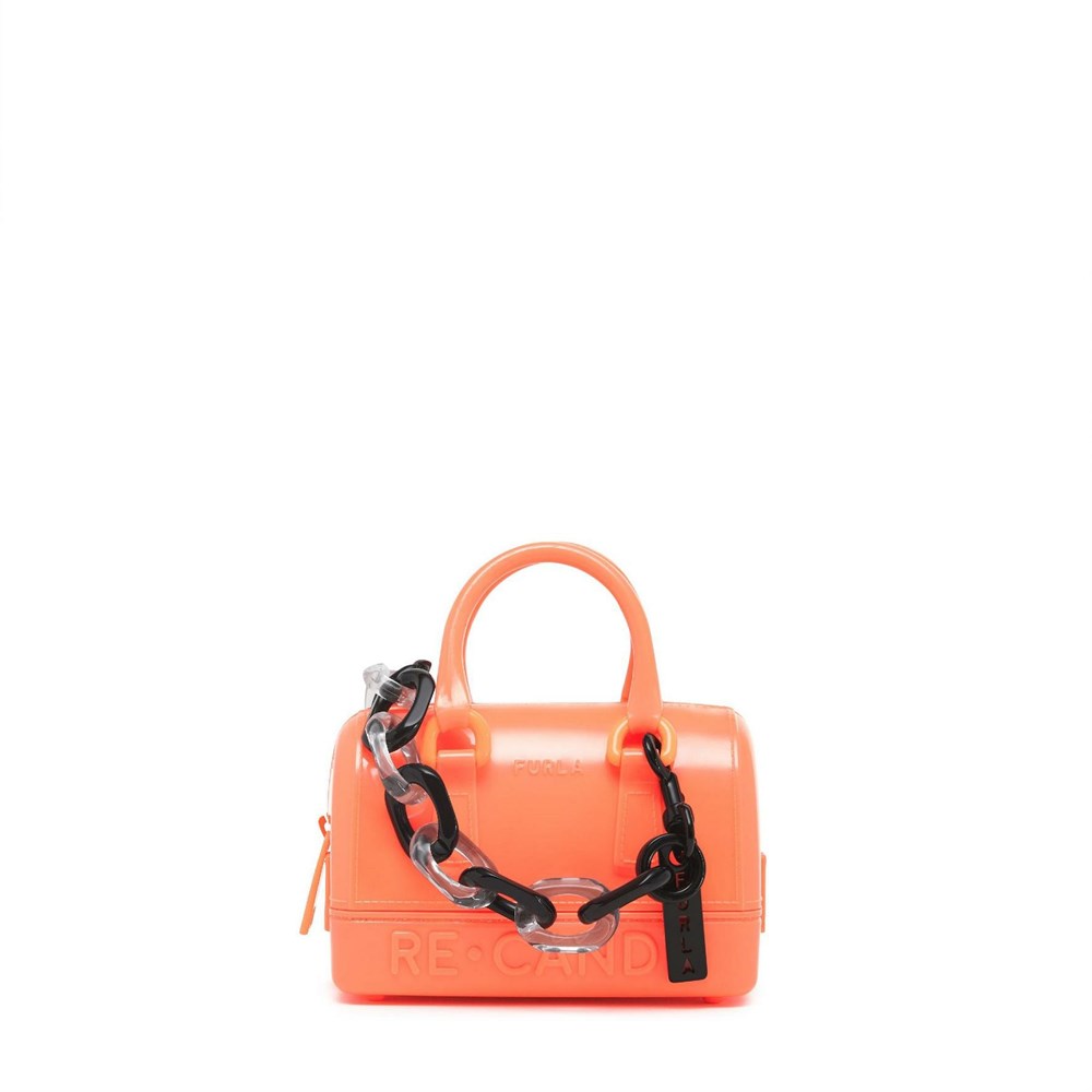 Women's Furla Candy Handbags Orange | 2103-QHNKG