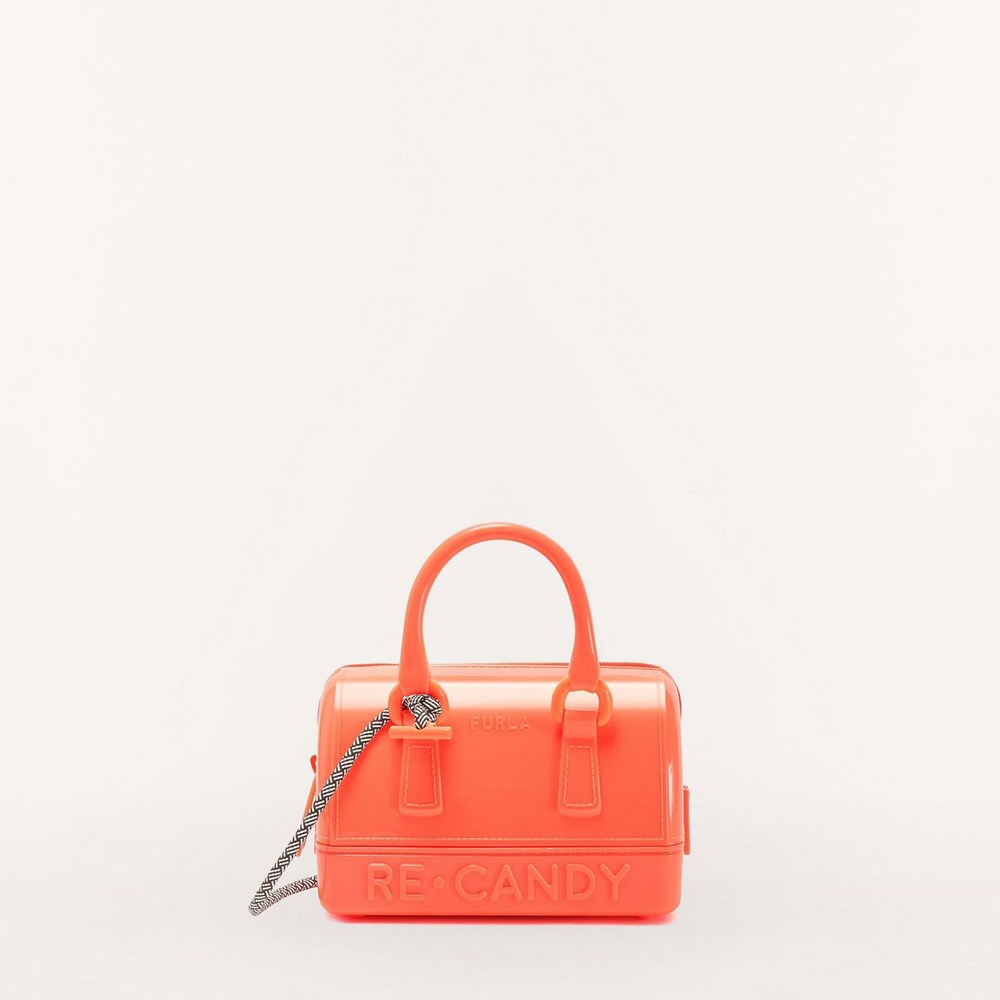 Women\'s Furla Candy Handbags Orange | 2103-QHNKG