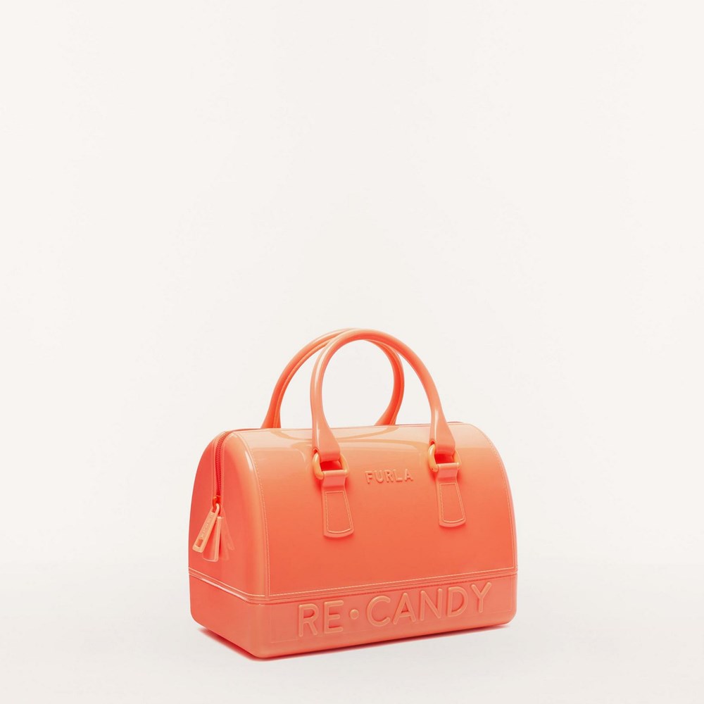 Women's Furla Candy Handbags Orange | 3172-TPLVH