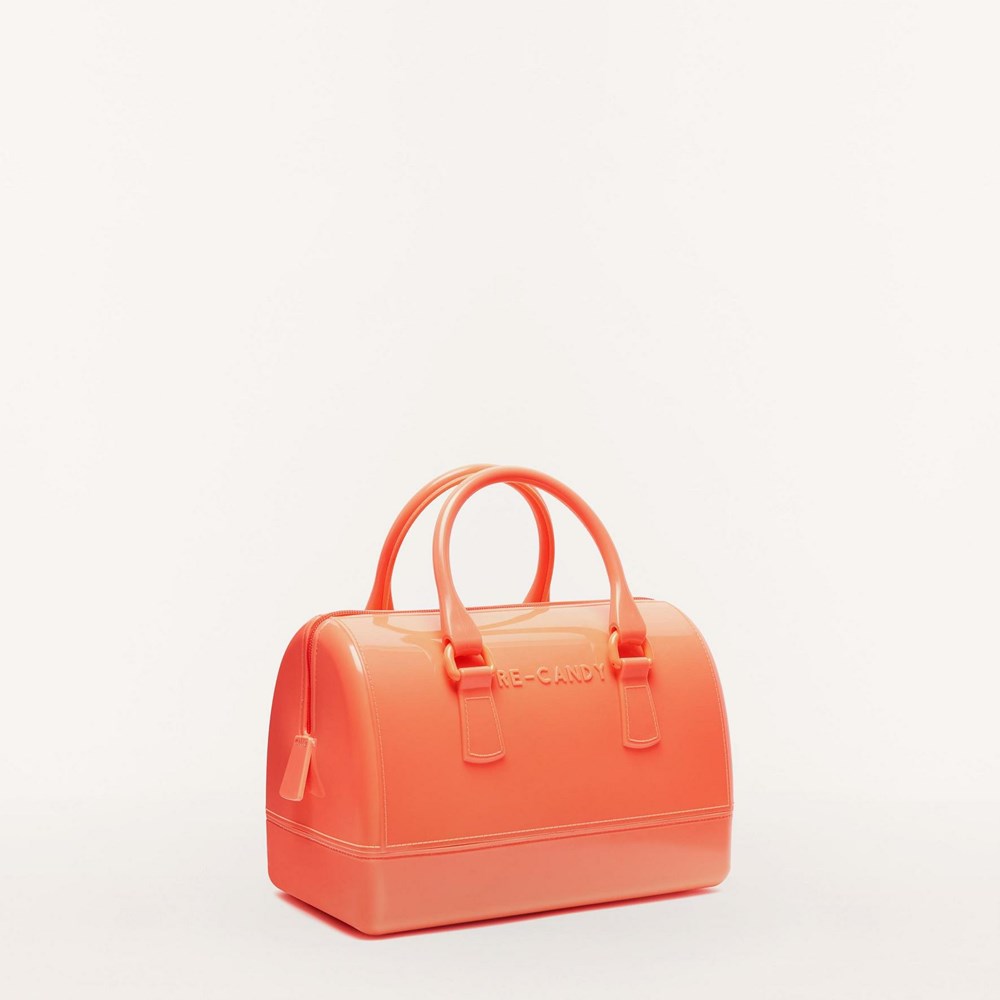 Women's Furla Candy Handbags Orange | 3172-TPLVH