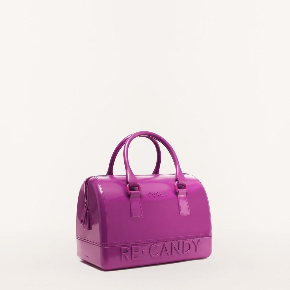 Women's Furla Candy Handbags Red | 5948-FVKZN