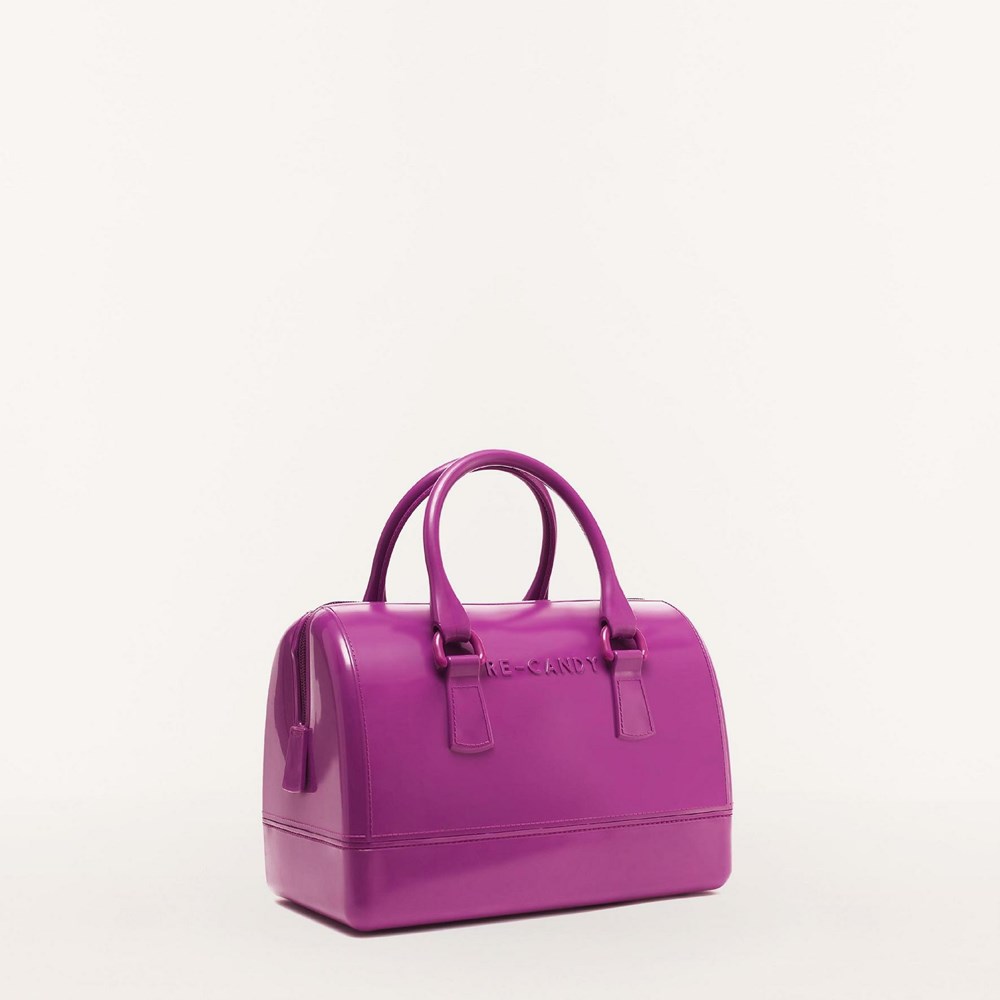 Women's Furla Candy Handbags Red | 5948-FVKZN