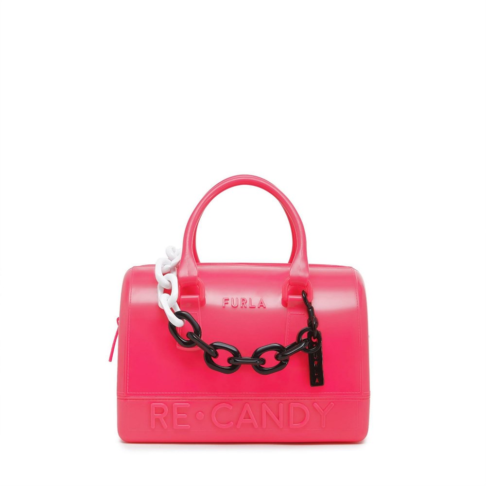 Women's Furla Candy Handbags Red | 8053-RZMNI