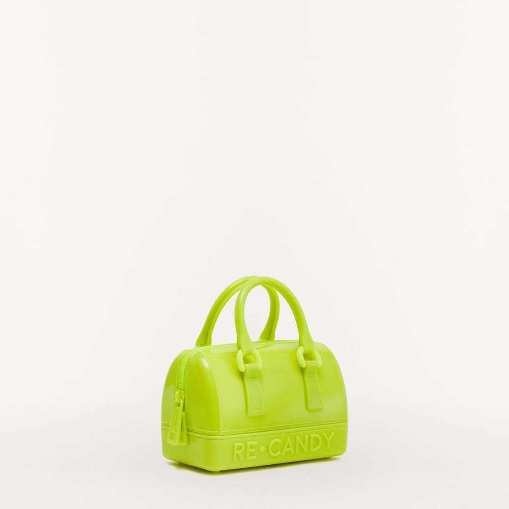 Women's Furla Candy Handbags Yellow | 5870-ASTKZ