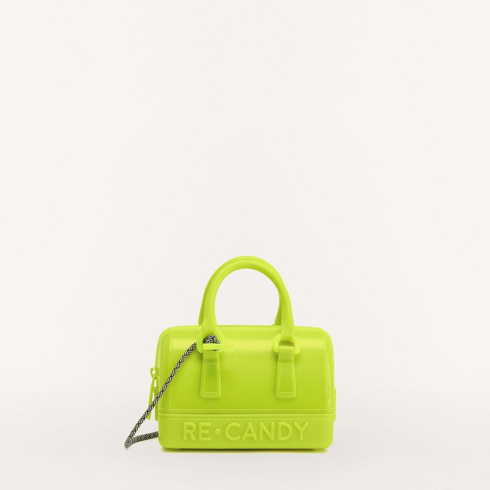 Women\'s Furla Candy Handbags Yellow | 5870-ASTKZ