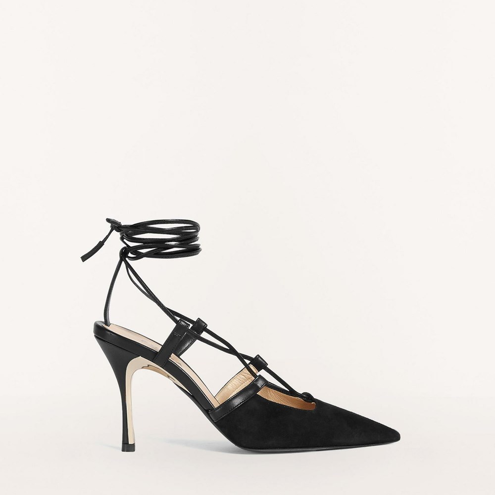 Women's Furla Code Sandals Black | 1357-SKTAE