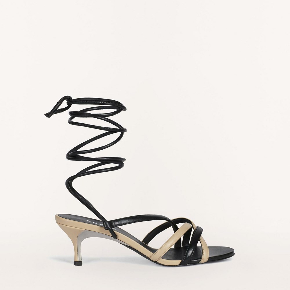 Women's Furla Code Sandals Black | 7248-EKDAI